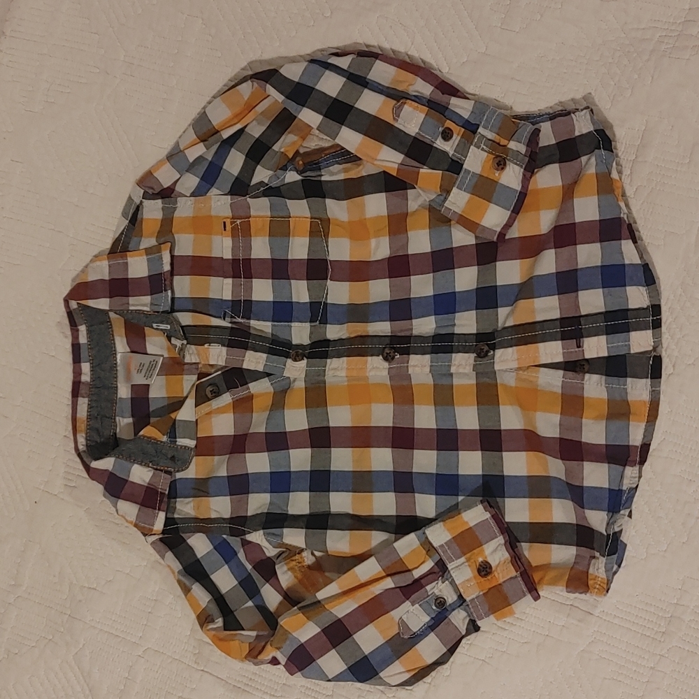 Button down plaid shirt